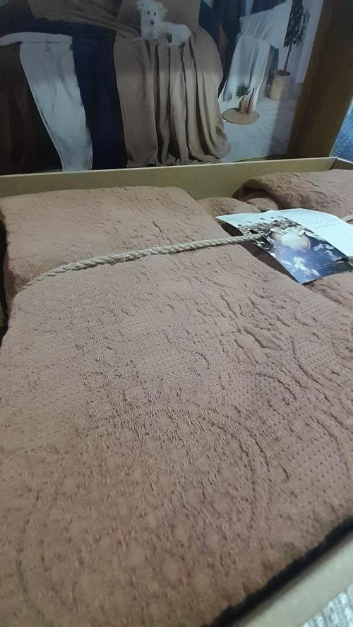 BELLİSİMA ÇİFT KİŞİLİK YATAK ÖRTÜSÜ COMMONCER KAHVE