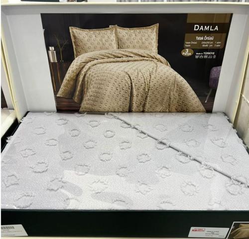 PUNCH SAKALLI YATAK ÖRTÜSÜ TEK KİŞİLİK DAMLA GRİ