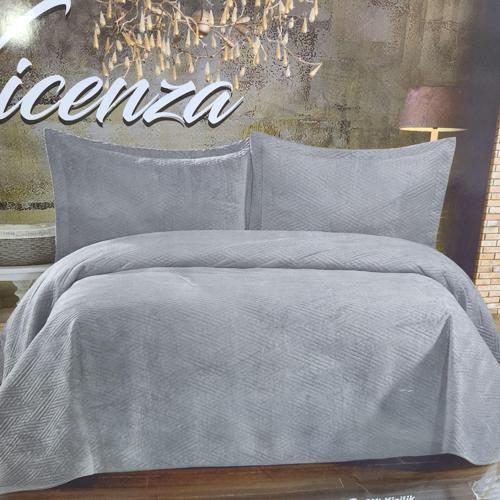 VİCENZA ÇİFT KİŞİLİK TAY TÜYÜ YATAK ÖRTÜSÜ GRİ