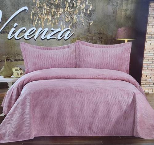 VİCENZA ÇİFT KİŞİLİK TAY TÜYÜ YATAK ÖRTÜSÜ PUDRA