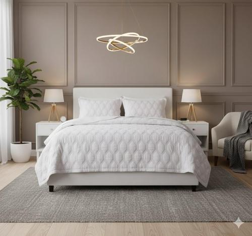 VNL STAR ÇİFT KİŞİLİK YATAK ÖRTÜSÜ PUDRA