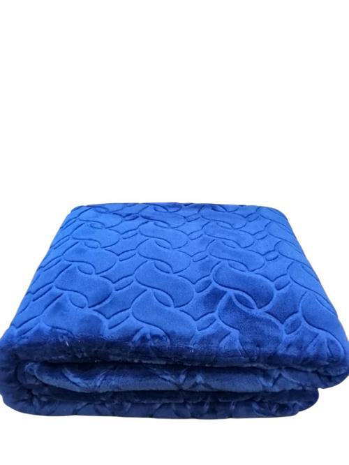 ROMANS EMBOSS TEK KİŞİLİK BATTANİYE NAVY BLUE