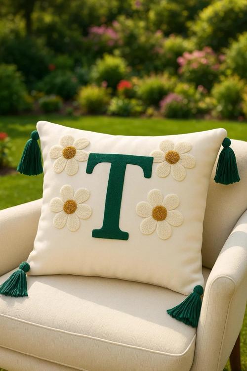 Punch Kırlent Kılıfım Harf Model T Harfi