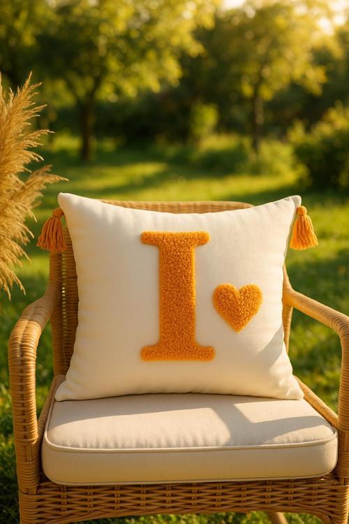 Punch Kırlent Kılıfı Harf Modeli