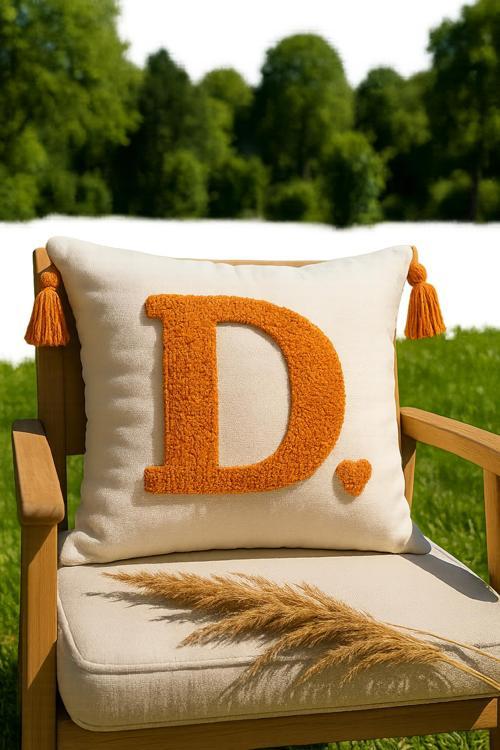 Punch Kırlent Kılıfı Harf Modeli