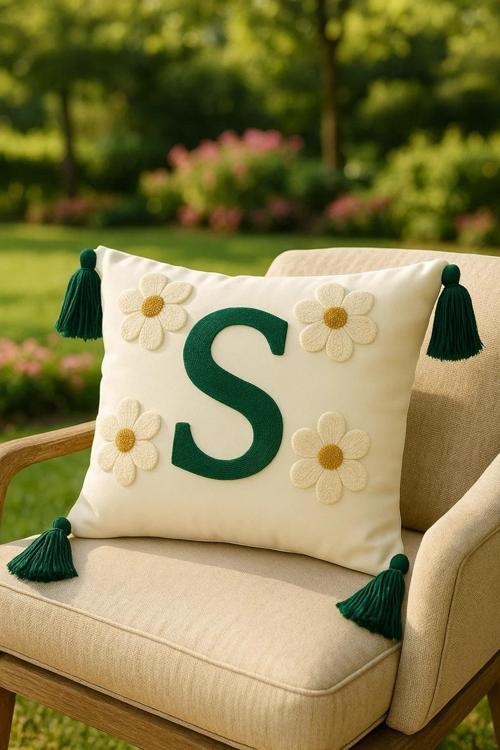 Punch Kırlent Kılıfım Harf Model S Harfi