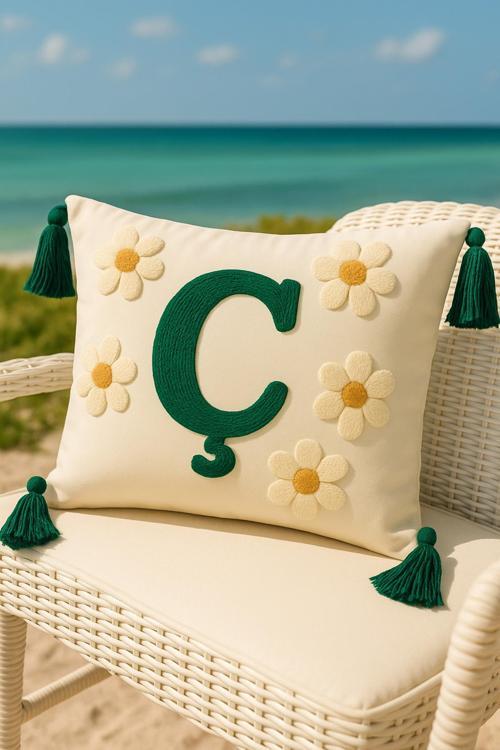 Punch Kırlent Kılıfı Ç Harfi