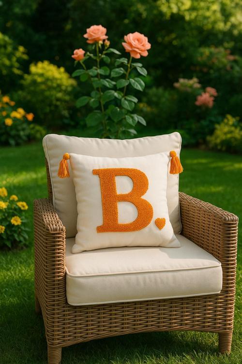 Kırlent Işleme Punch ( Panç ) Isteğe Özel Harf Hediyelik Süs El Yapımı El Emeği Punch Kılıf