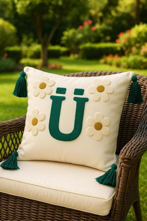 Punch Kırlent Kılıfım Harf Model Ü Harfi