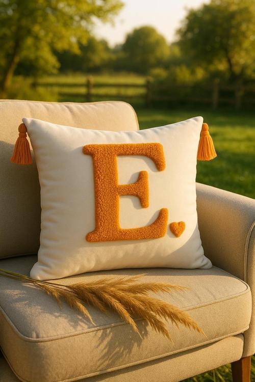 Punch Kırlent Kılıfı Harf Modeli