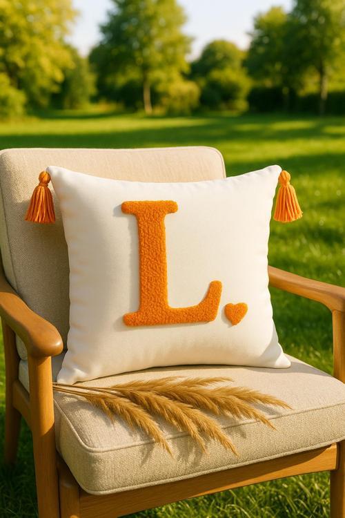 Punch Kırlent Kılıfı Harf Modeli