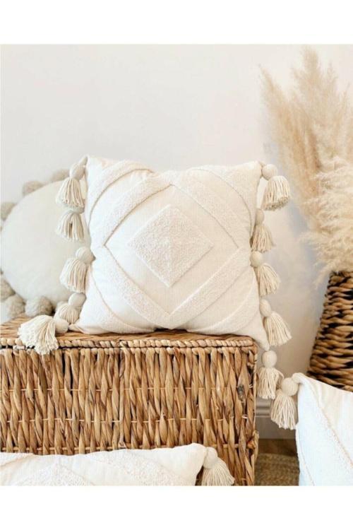 Kırlent Işleme Punch ( Panç ) Hediyelik Süs El Yapımı El Emeği Punch Işi Panç Dekoratif Yastık Kılıf