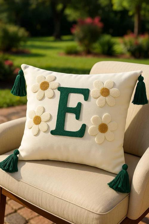 Punch Kırlent Kılıfı E Harfi