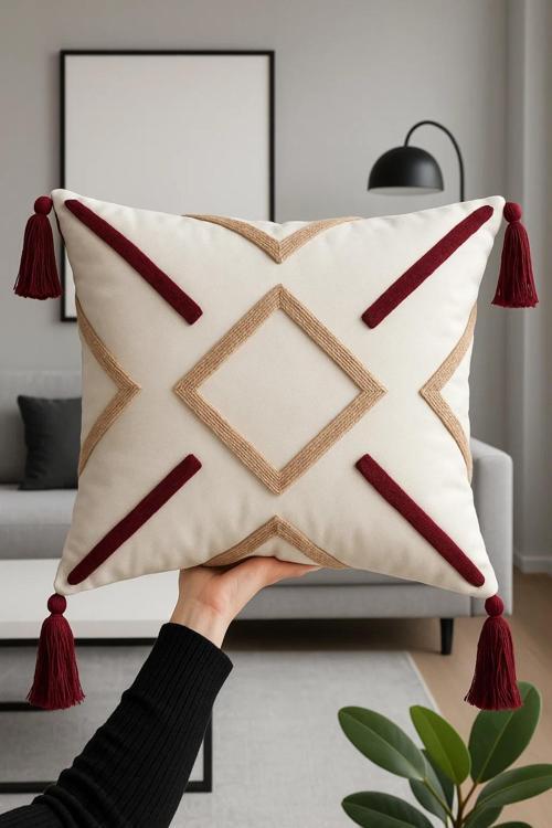 Kadın Bej Punch Işleme Omuz Çantası