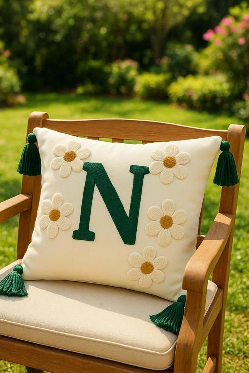 Punch Kırlent Kılıfım Harf Model N Harfi