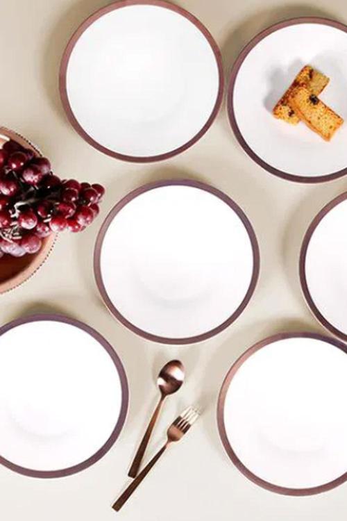 Copper Line 1 Adet Düz Tabak 21 Cm