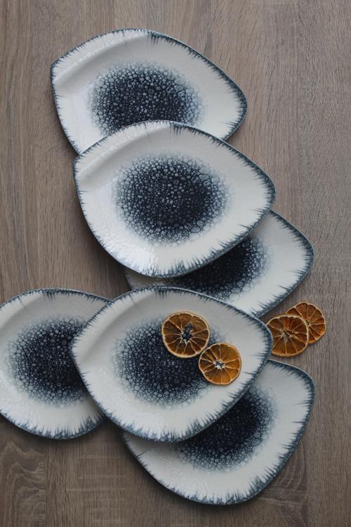 Porselen Greendrop 6 Lı Bilbao Bone Düz Tabak  21 Cm