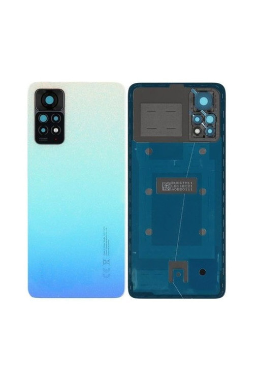 Redmi Note 11 Pro 4G Uyumlu Arka Pil Batarya Kapağı Kamera Lensli Mavi