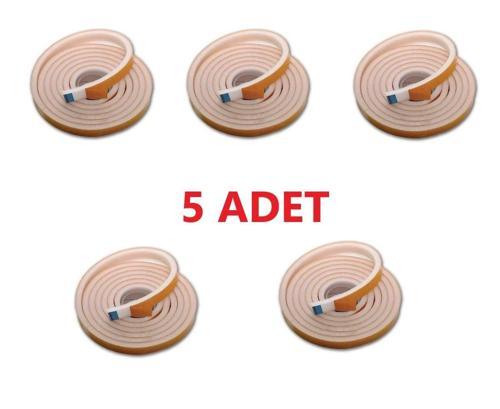 5 Adet 9 Metre Pencere Izolasyon Bandı Yapışkanlı Cam Yalıtım Süngeri Rüzgar Soğuk Kesici Pimapen Fi