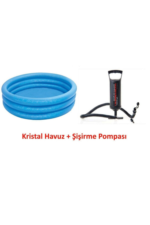 Kristal Mavi Havuz 147 X 33 Cm + Şişirme Pompası