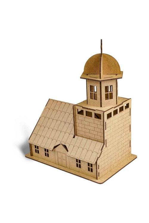 3D Ahşap Kız Kulesi Maket - 6 Renk Boya - Fırça Dahil Sök Tak Maket Seti