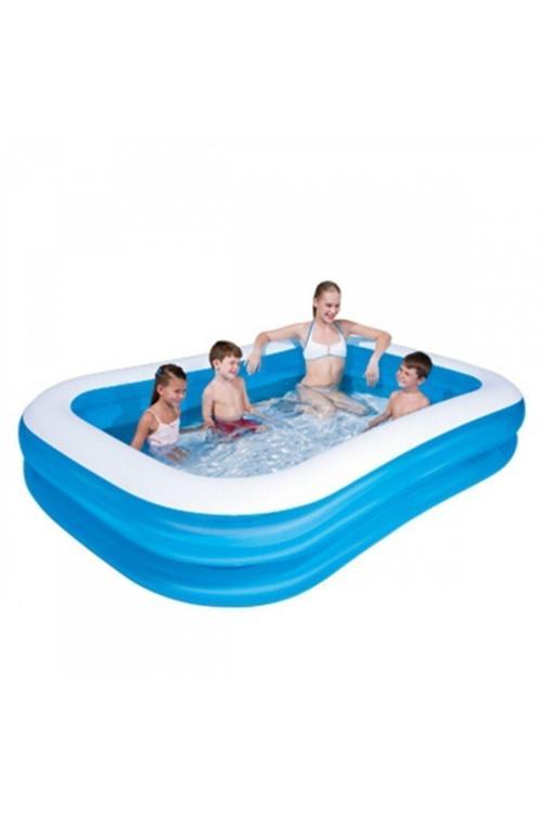 Dikdörtgen Mavi Aile Havuzu 201X150X51