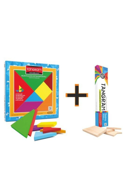 Redka 2'Li Tangram Seti 7 Parça Renkli Kare Tangram + T Tangram