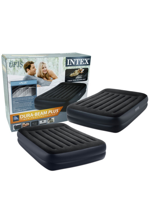 Intex Lacivert Elektrikli Dura Beam Şişme Yatak Elektrikli Ve Manuel
