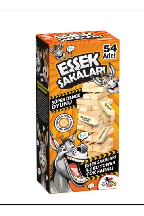 Cezalı Jenga Eşşek Şakaları Versiyonu Eğlenceli Denge Oyunu 54 Parça