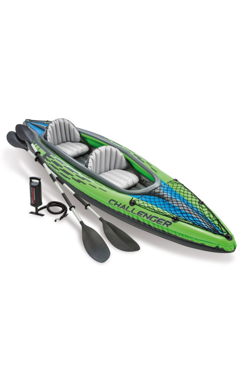 Intex Challenger K2 Set (Kürek Pompa) 351X76X38 Cm Yeşil Kano