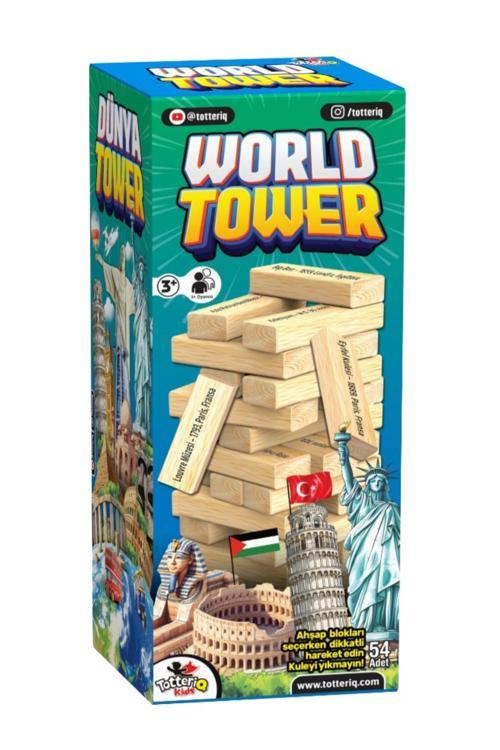 Dünya Tower Bilgi Eğitici 54 Parça Denge Oyunu Cezalı Jenga