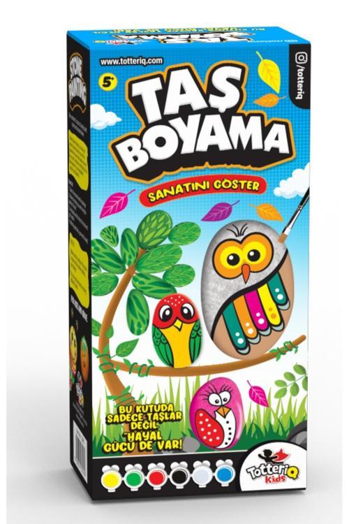 Taş Boyama Seti (6 Renk Akrilik Boya-Fırça Aktivite Seti)