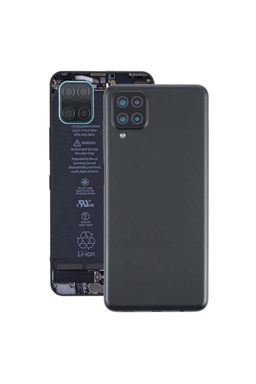 Samsung Galaxy A12 Uyumlu Arka Pil Batarya Kapağı Sm-A125F Siyah