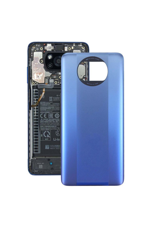Xiaomi Poco X3 Nfc Uyumlu Arka Pil Batarya Kapağı M2007J20Cg M2007J20Ct Mavi