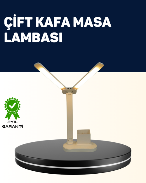 Ayarlanabilir Kısılabilir LED Masa Lambası | Entegre Kalemlik ve Telefon Tutucu Özellikli