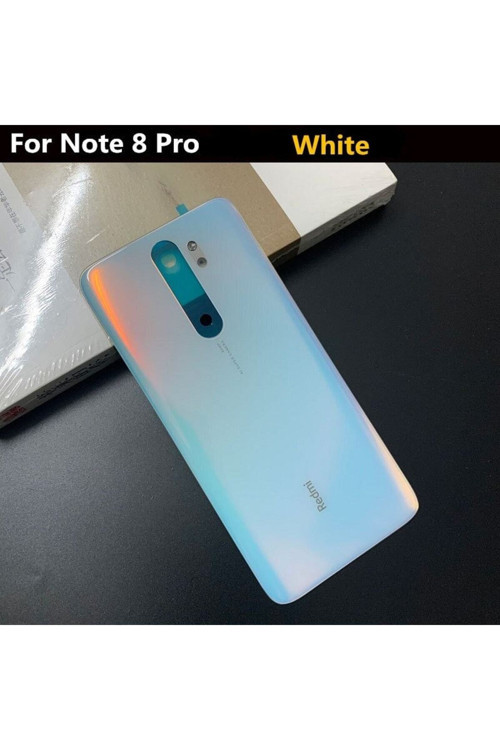 Xiaomi Redmi Note 8 Pro Arka Pil Batarya Kapak Cam M1906G7G Beyaz