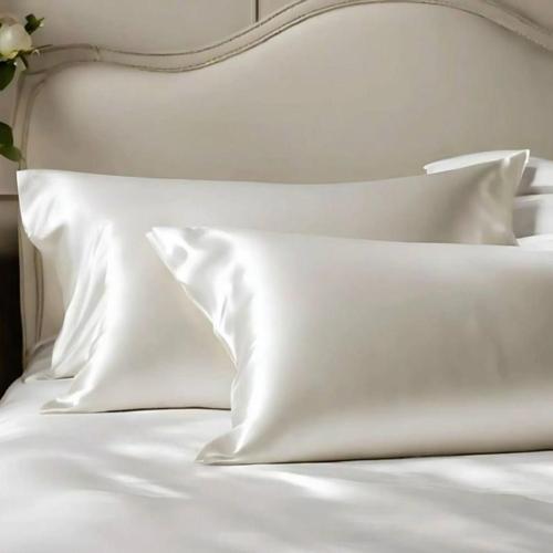 Antibakteriyel Terletmeyen İpek Saten Yastık Kılıfı 2'li 50x70 Beyaz