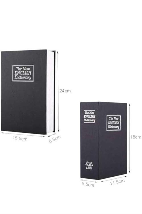 Büyük Boy Anahtarlı Kitap Görünümlü Gizli Kasa Çelik Kasa Altın Kasası