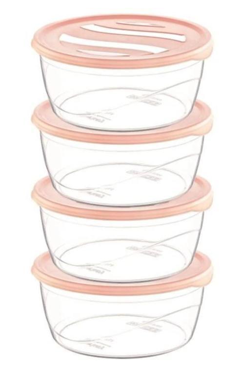 Krizma Yuvarlak Saklama Kabı 4 Lü No:1 Royaleks-ÇNK2153