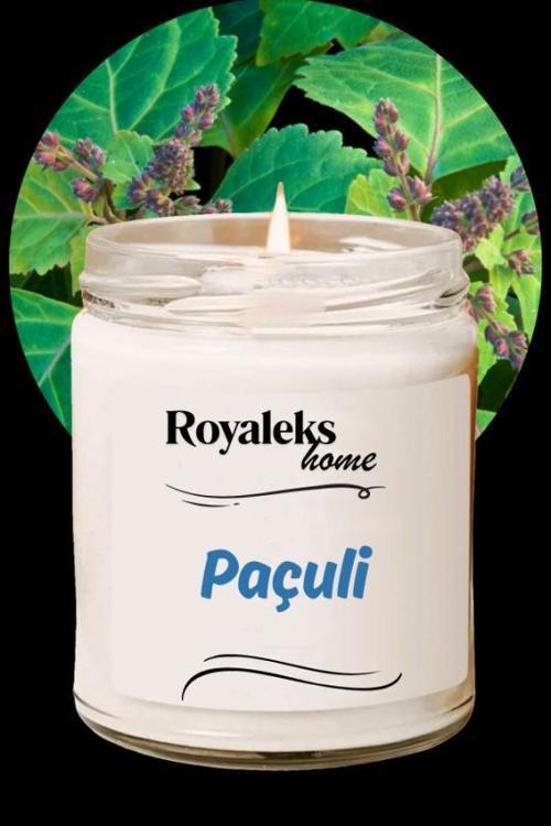 Doğal Özel Seri Kokulu Dekoratif Kavanoz Mum 210 cc - Paçuli Esansı - RYL
