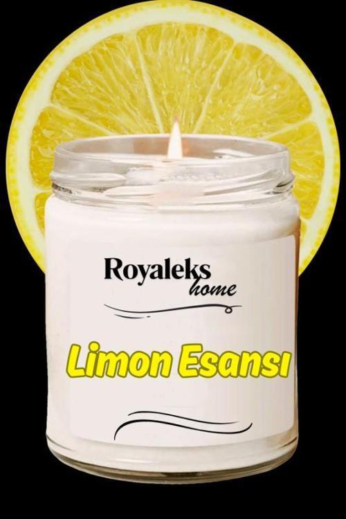Doğal Özel Seri Kokulu Dekoratif Kavanoz Mum 210 cc - Limon Esansı - RYL