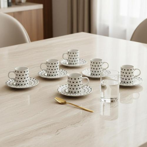 Camelia 12 Parça 6 Kişilik Kahve Fincan Takımı 6656