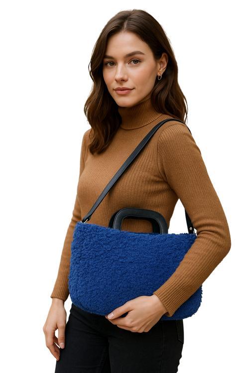 - Öznur 7392 0744 El Örgüsü Puffy İp Kadın Omuz Çantası / 22 cm x 39 cm