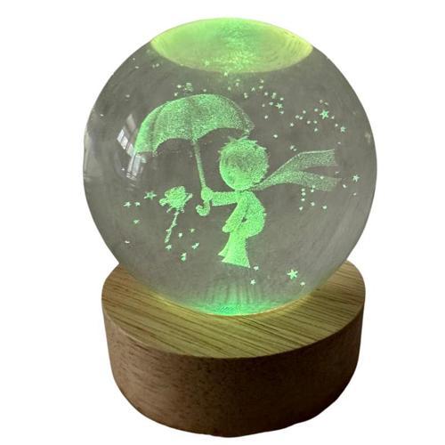 - Okay 5711 7019 Işıklı Ahşap Kare Kaideli Çocuk Temalı Cam Küre / 6 Cm