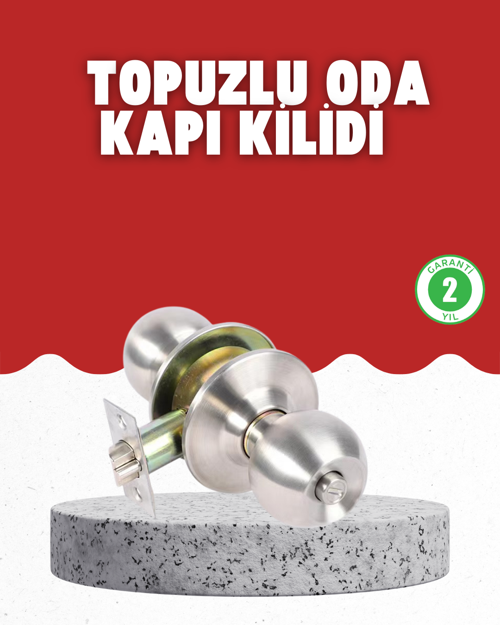 Estetik Güvenli Topuzlu Kapı Kilidi