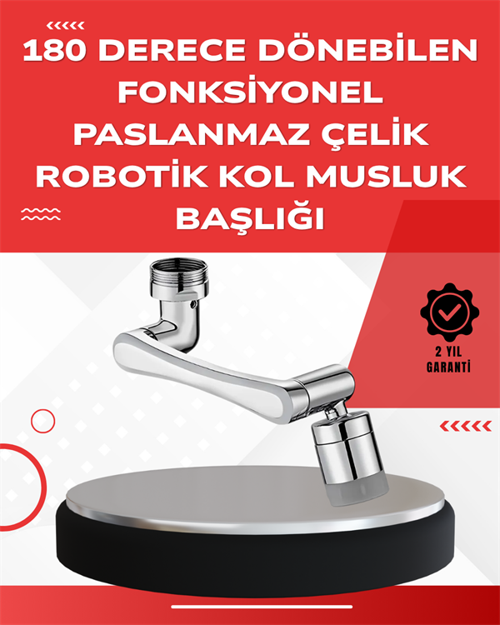 Çift Su Akış Modlu Musluk Başlığı – 360° + 720° Tam Dönebilen 3 Kollu Yapı