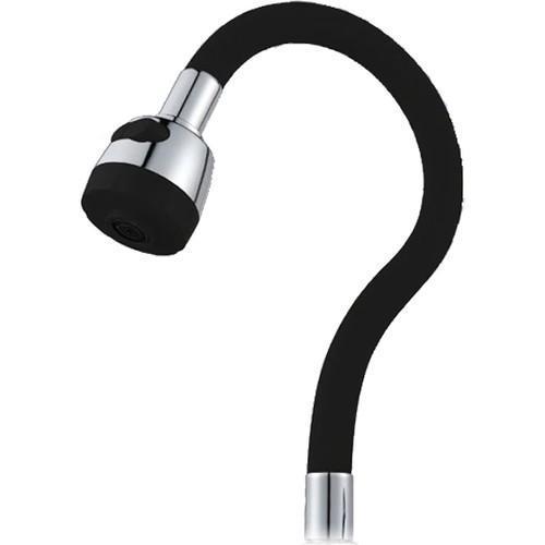 Siyah Renkli Oynar Başlıklı Tasarruflu Silikon Musluk Başlığı Kubar