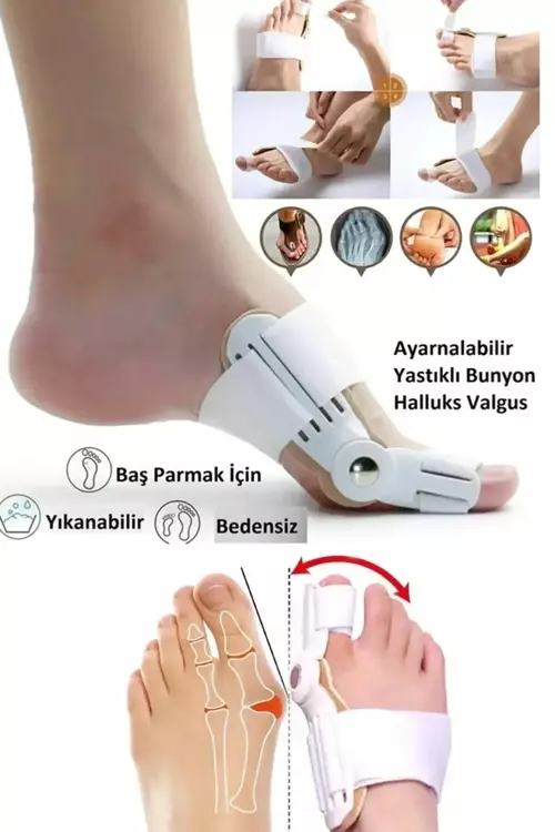 Atel Ayak Parmak Başparmak Düzeltici Kemik Çıkığı Düzleştirici Taraklı Ayaklar Için Aparat 2'li