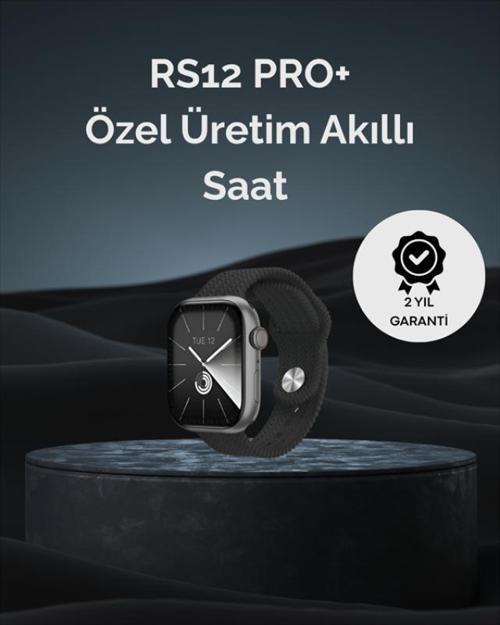 RS12 PRO+ 2025 Serisi Uzun Şarj Süreli Garantili Full Ekranlı Özel Üretim Akıllı Saat – 2GB Hafıza, AMOLED, GPS, Sesli Arama