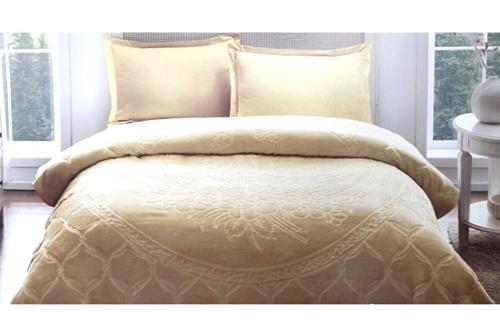 Trendy Embos Çift Kişilik Battaniye (220x240)-Hardal